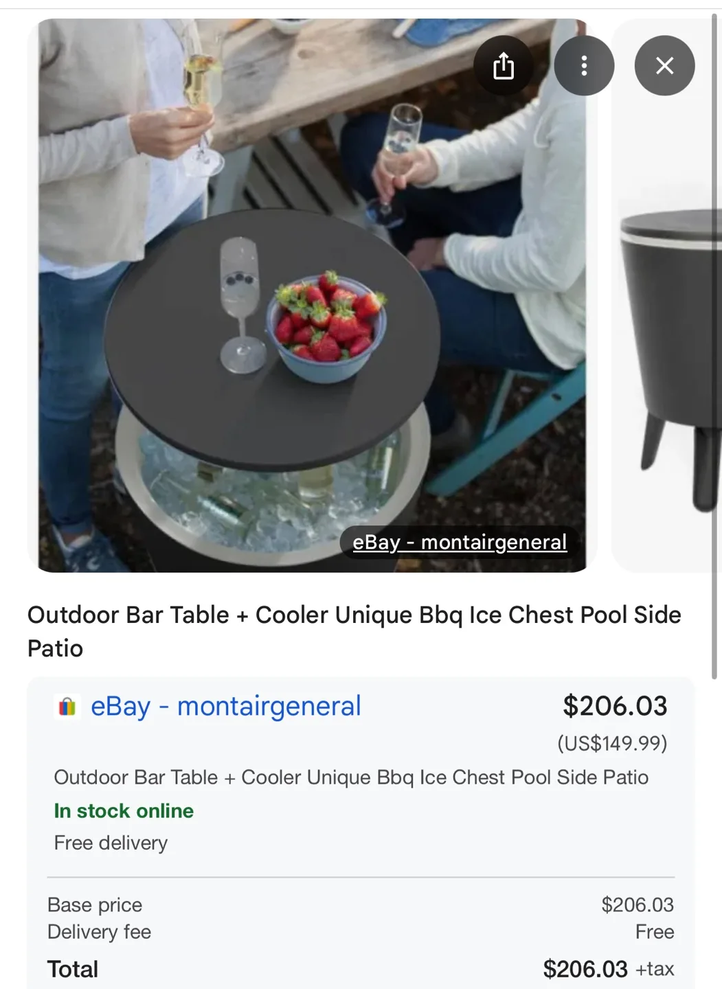 2x Keter Outdoor Cooler Tables with Lift-Top image indicator(8)