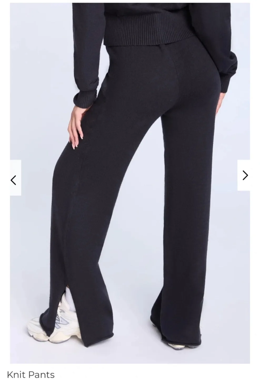 NEW WITH TAG Bluenotes black knit pants with side slit small image indicator(2)