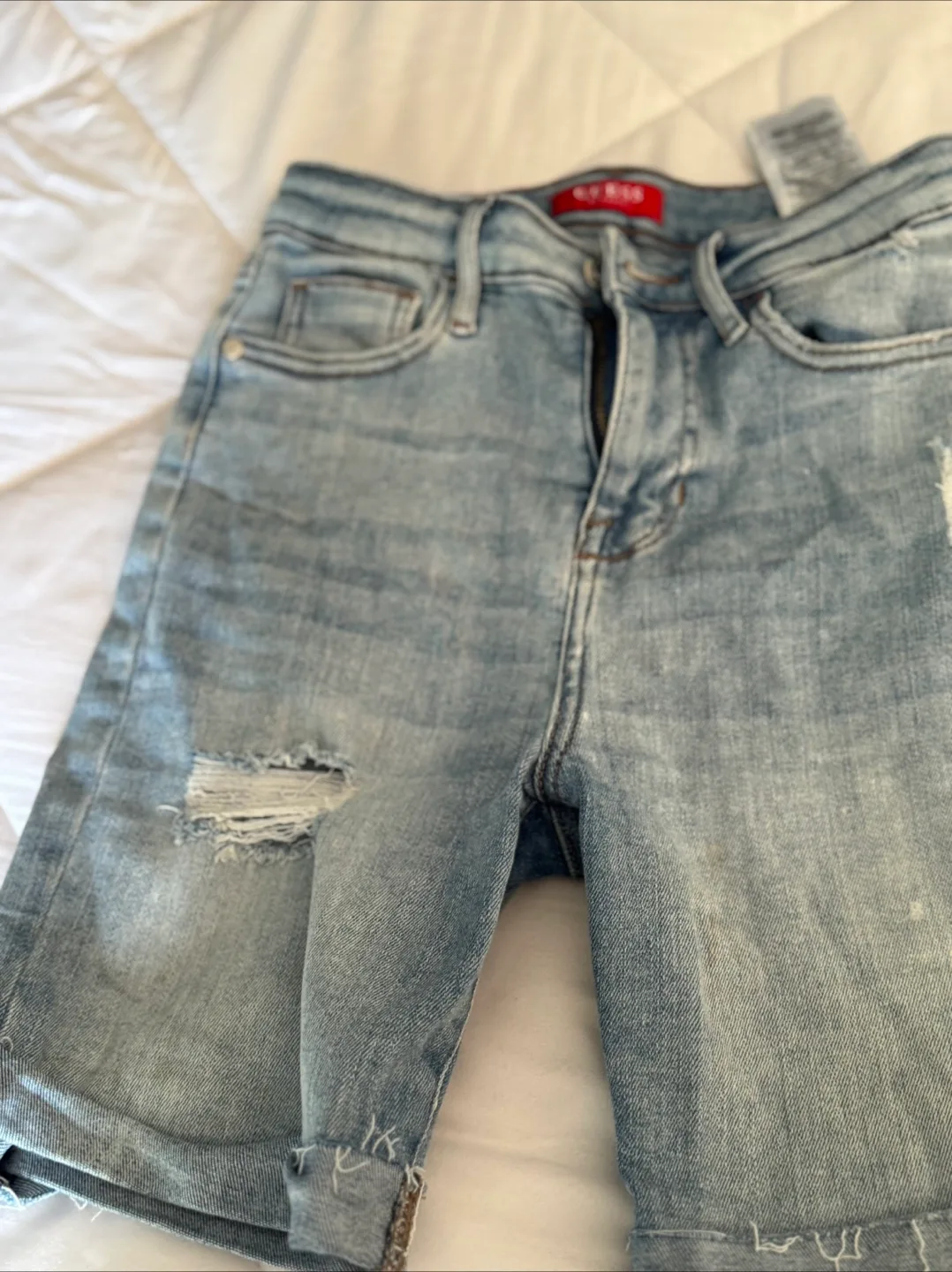 Guess Distressed Denim Shorts image indicator(2)