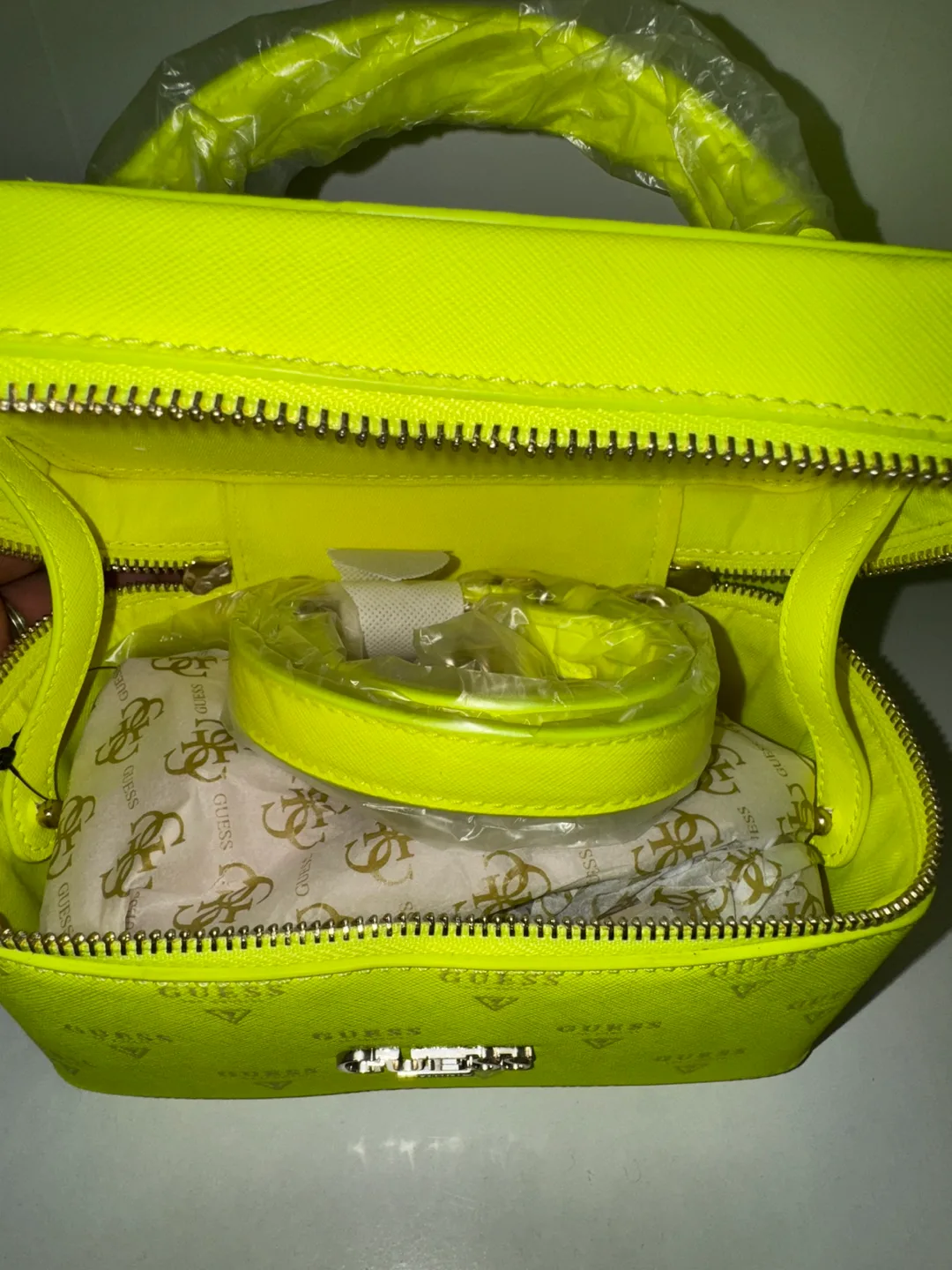 Neon Yellow Guess Handbag image indicator(4)