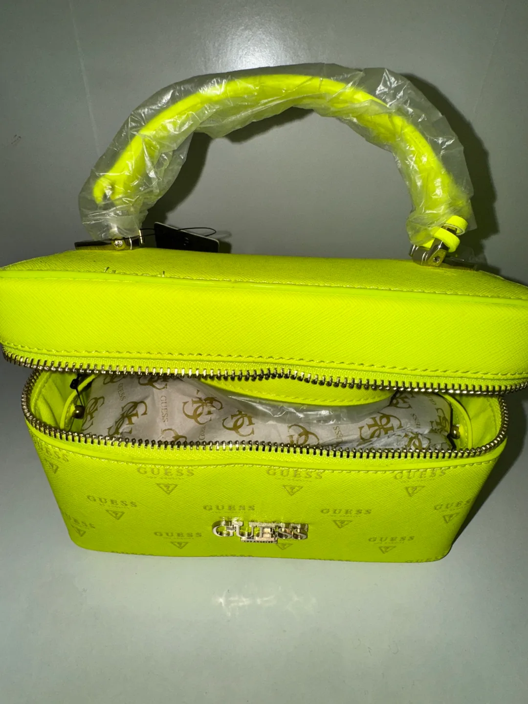 Neon Yellow Guess Handbag image indicator(3)