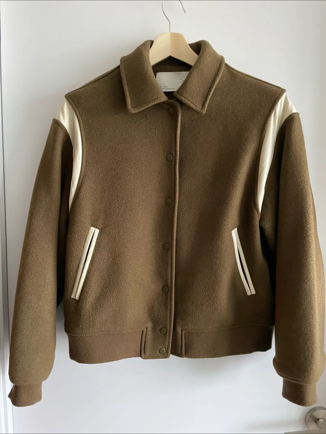 Oak + Fort Olive Green Varsity Jacket thumbnail