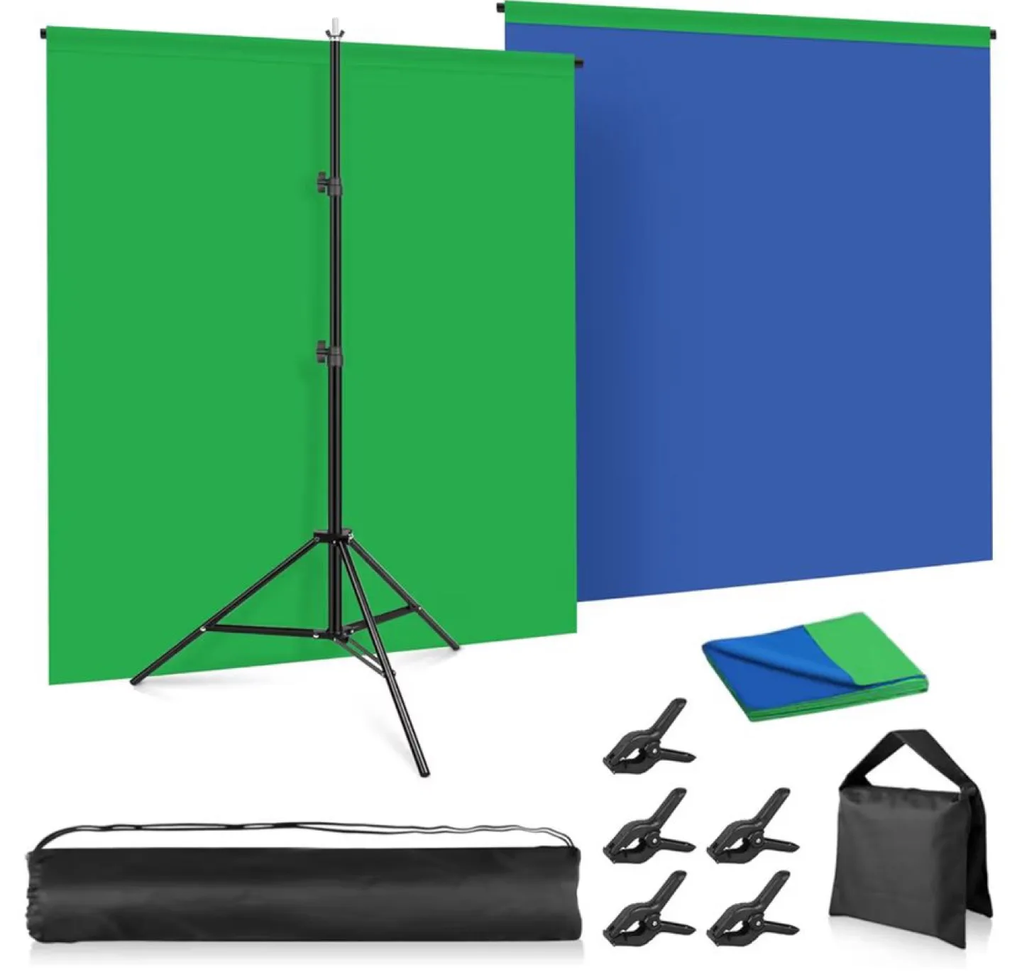 Green Blue Backdrop with Stand thumbnail