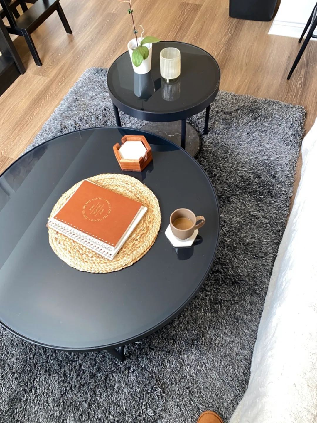 IKEA GÄSER Grey Shaggy Rug 133x195 cm (4' 4" x6' 5") image indicator(4)