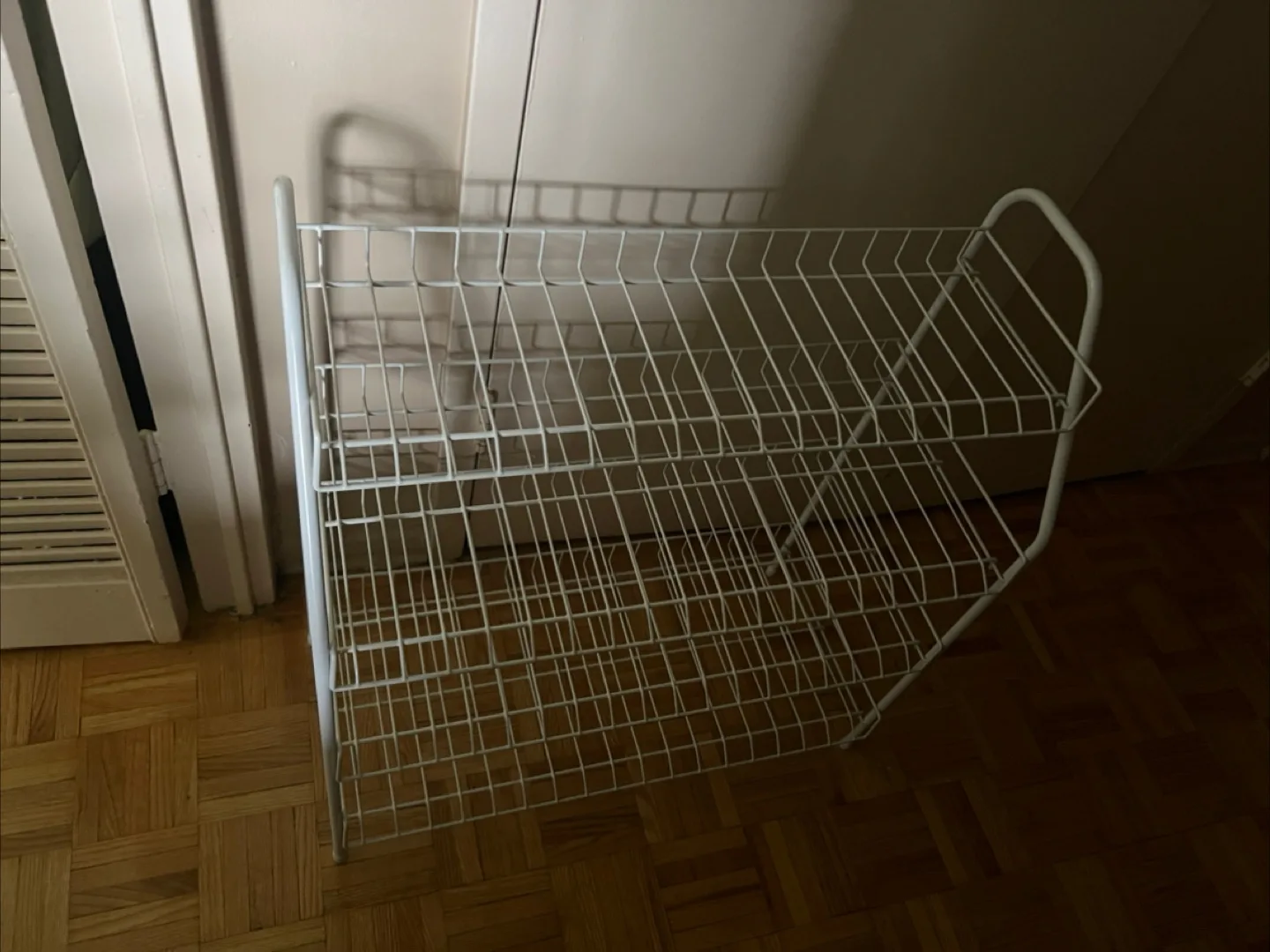 White Metal 3-Tier Shoe Rack thumbnail