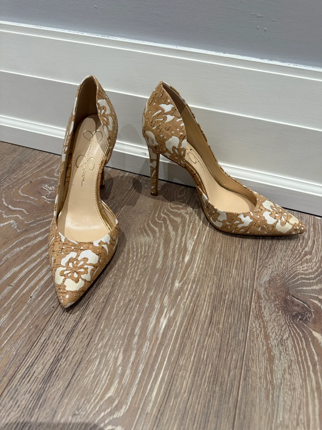 Floral Cork Stilettos - Size 7.5 image indicator(3)