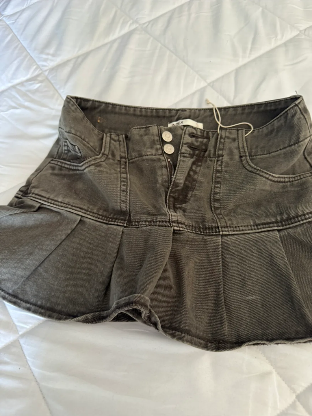 Two Mini Skirts: Black & Olive Green image indicator(5)