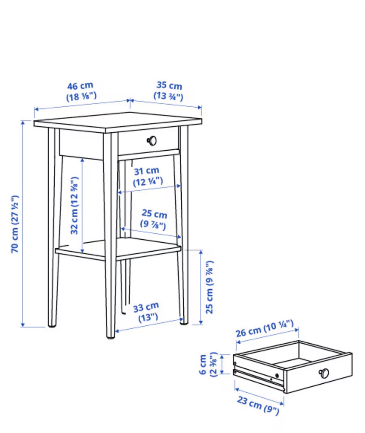 IKEA NORDLI Black-Brown Nightstand