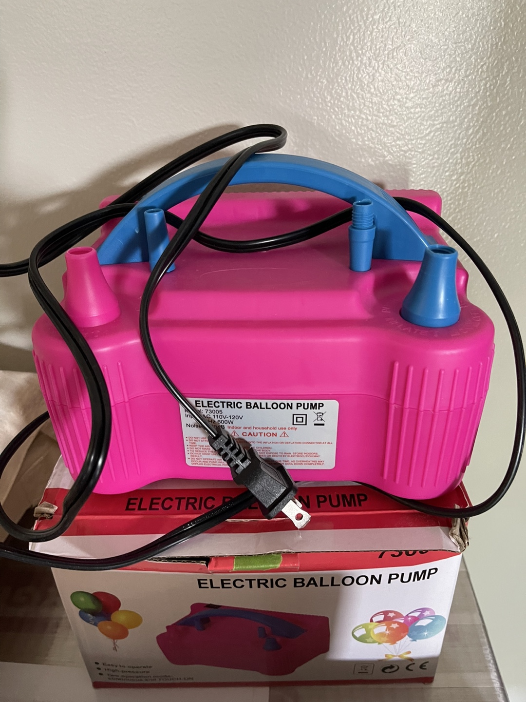 Pink Electric Balloon Pump - Model #73095 - photo 3