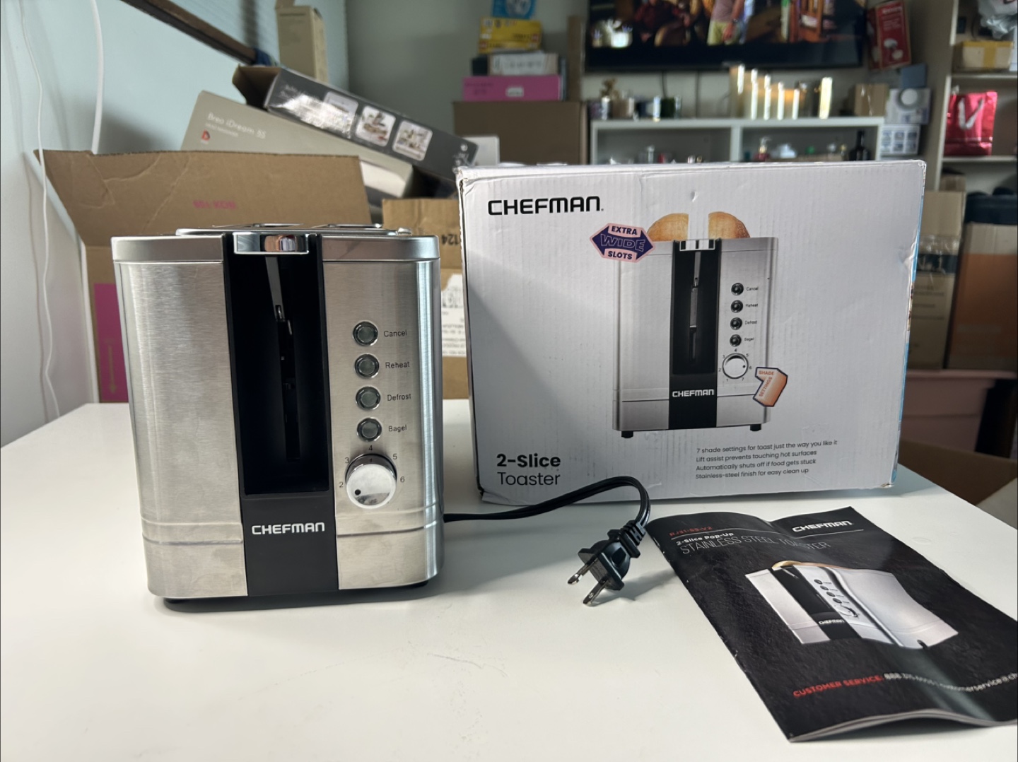 CHEFMAN 2-Slice Toaster - Stainless Steel - photo 4