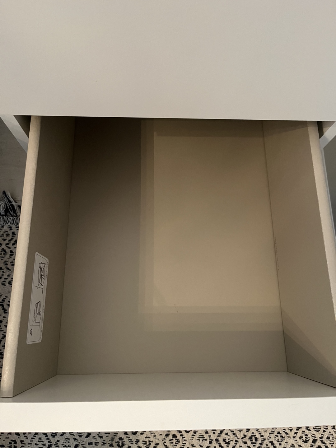White Two-Drawer Nightstand - photo 2