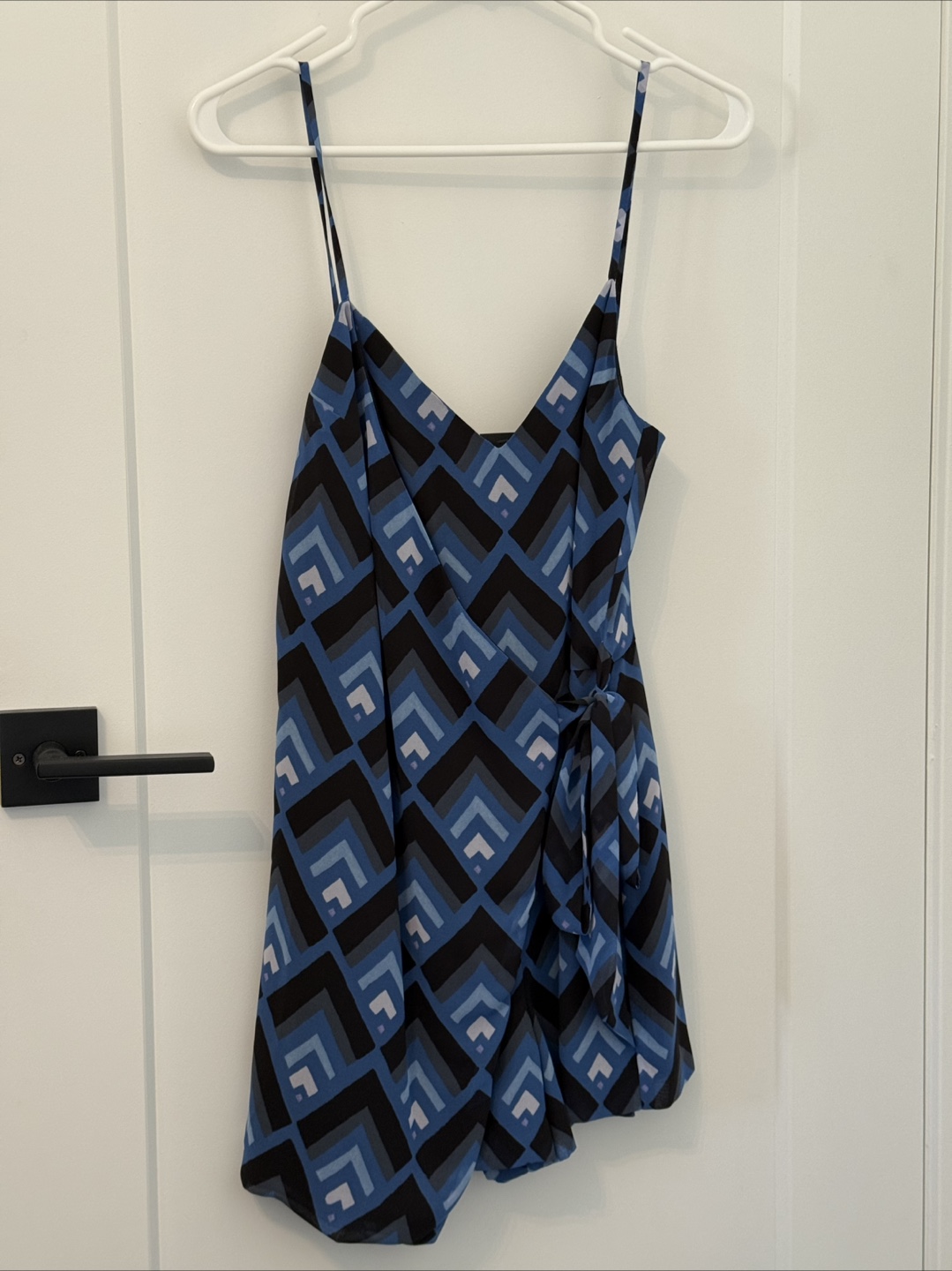 Club Monaco Saxona Romper, Size 2, Navy Print