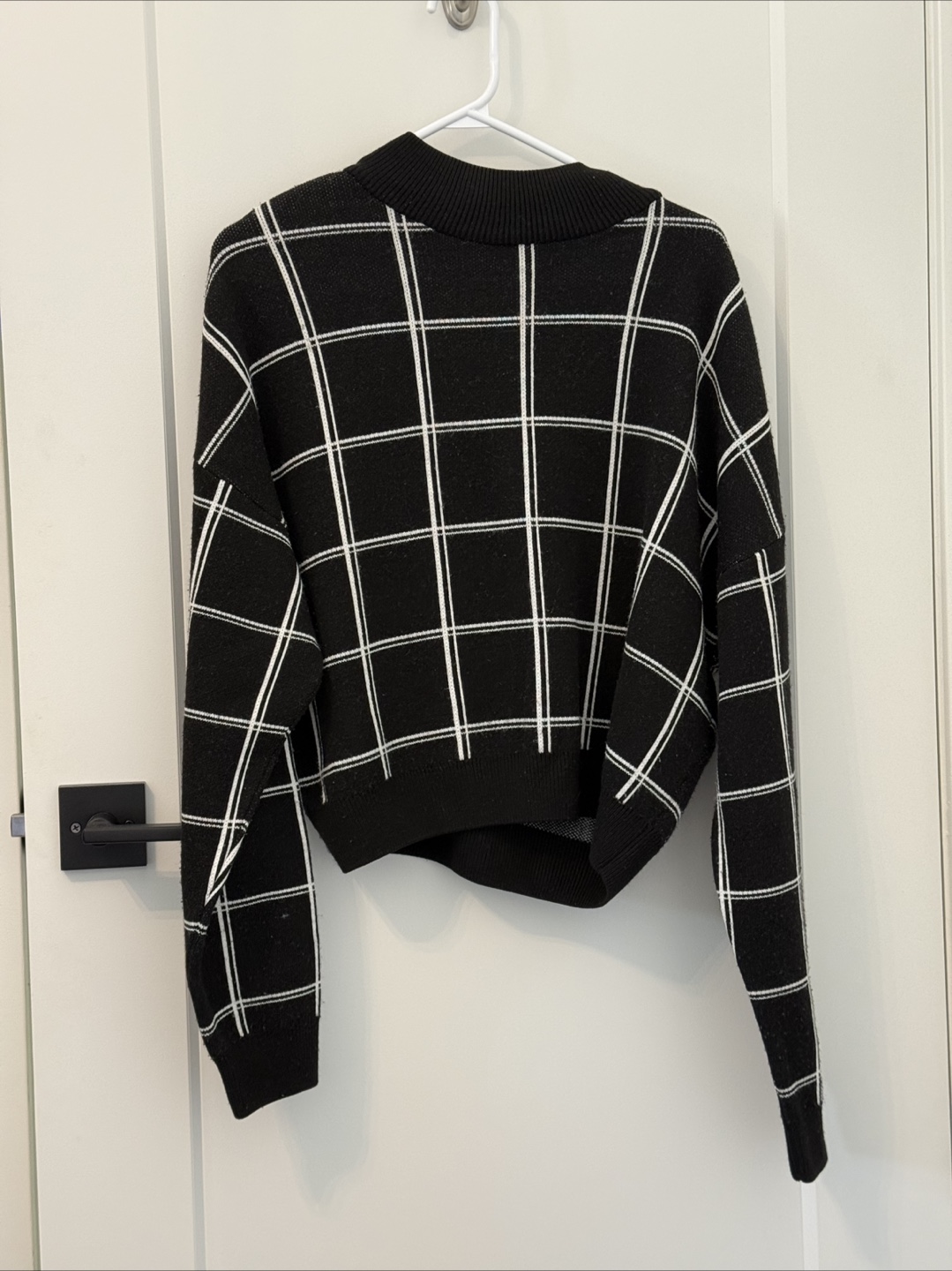 Primark Black and White Checked Knit Sweater