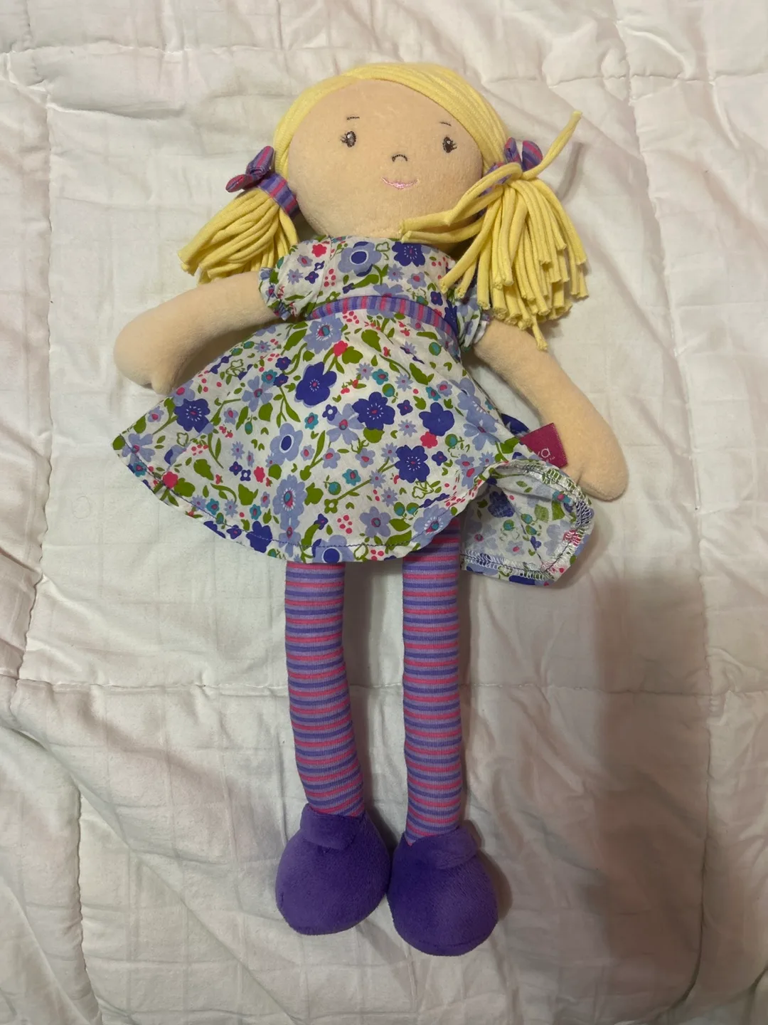 Adorable Rag Doll with Floral Dress thumbnail
