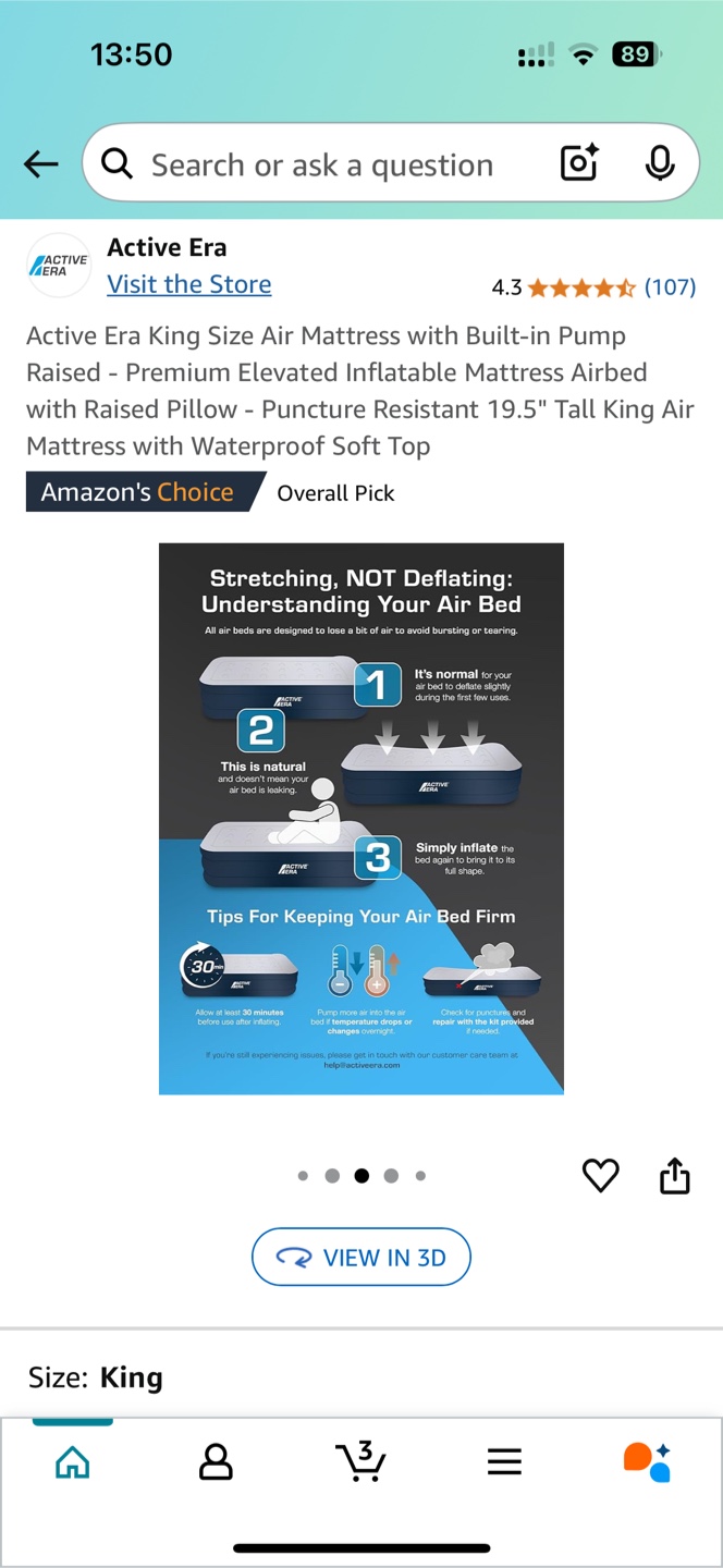 Active Era King Air Mattress with Built-in Pump - photo 4