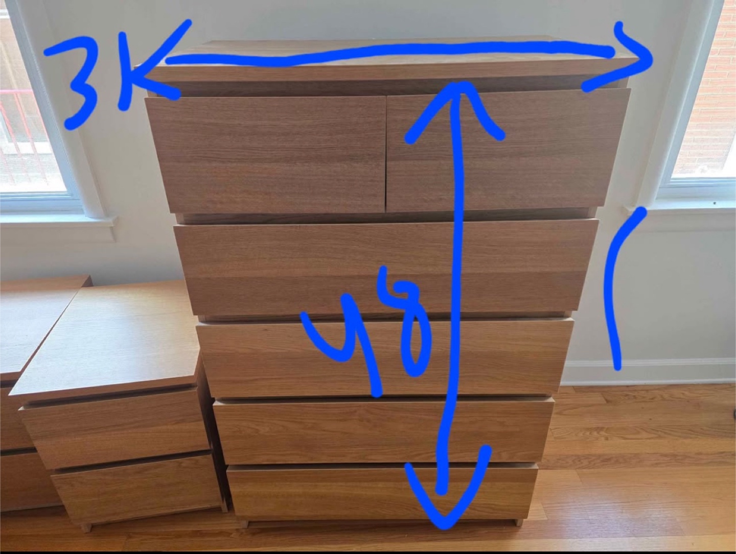 IKEA HEMNES 6-Drawer Dresser and 2 Nightstands - photo 4