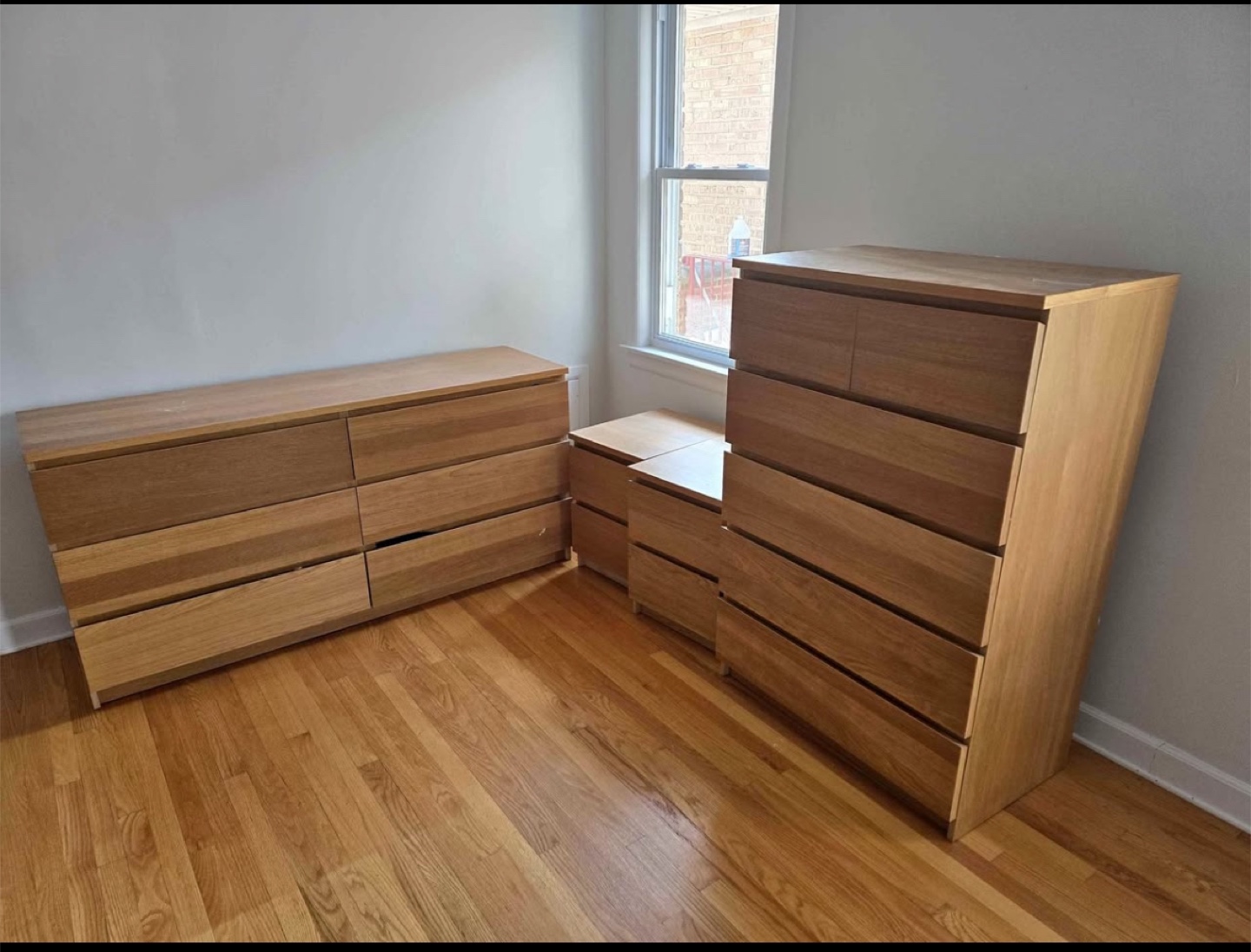 IKEA HEMNES 6-Drawer Dresser and 2 Nightstands