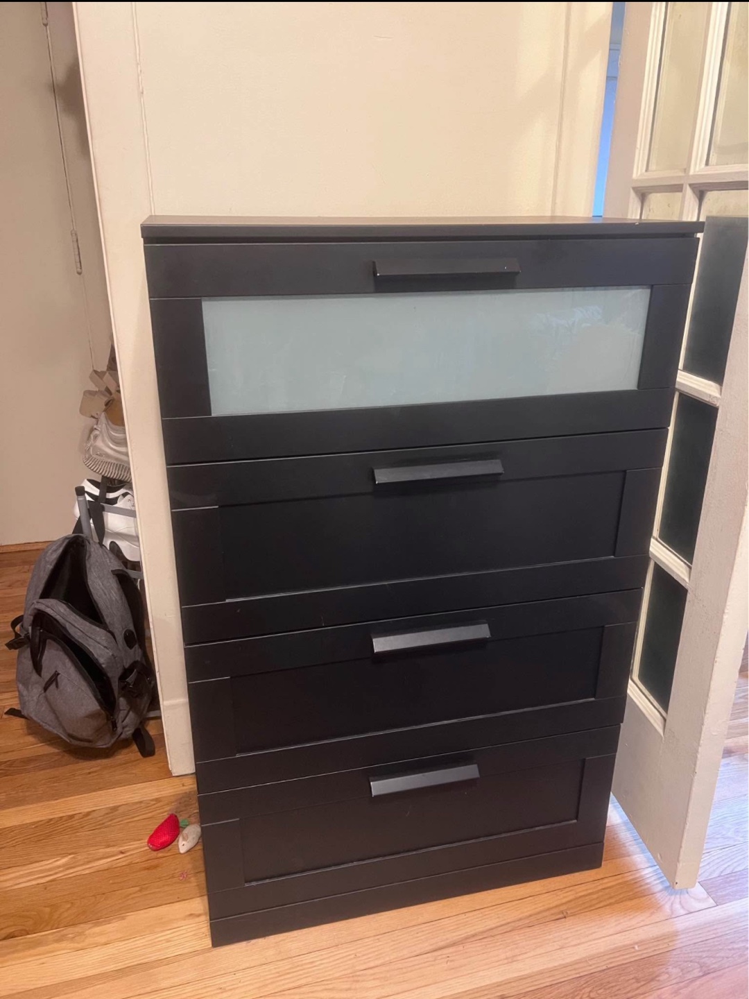Black IKEA MALM 3-Drawer Chest - photo 2