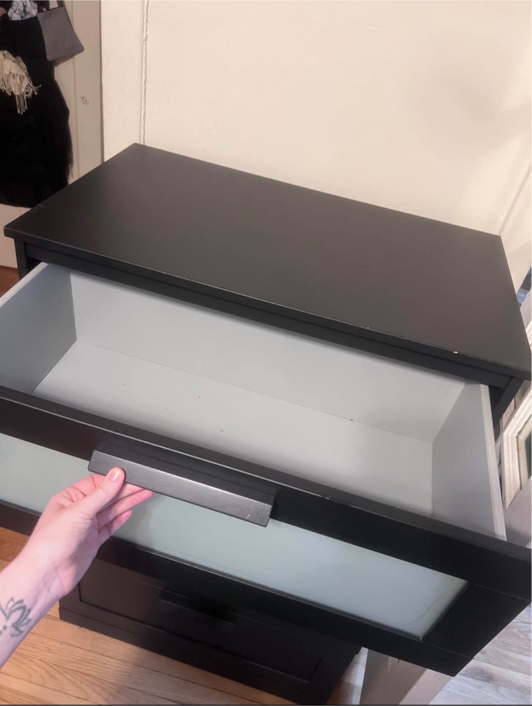 Black IKEA MALM 3-Drawer Chest - photo 3