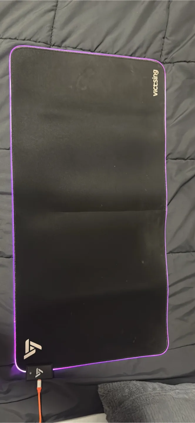 VicTsing RGB LED Gaming Mousepad and Cyberpower PC mouse thumbnail