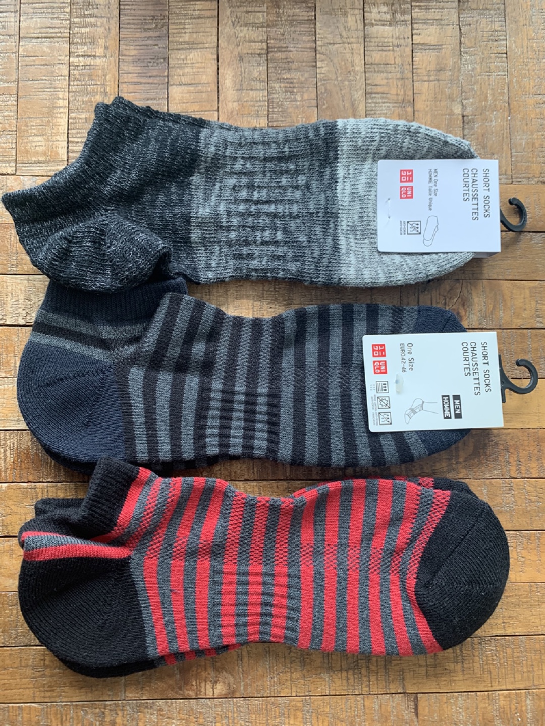 UNIQLO Ankle Socks - Various Colours & Patterns