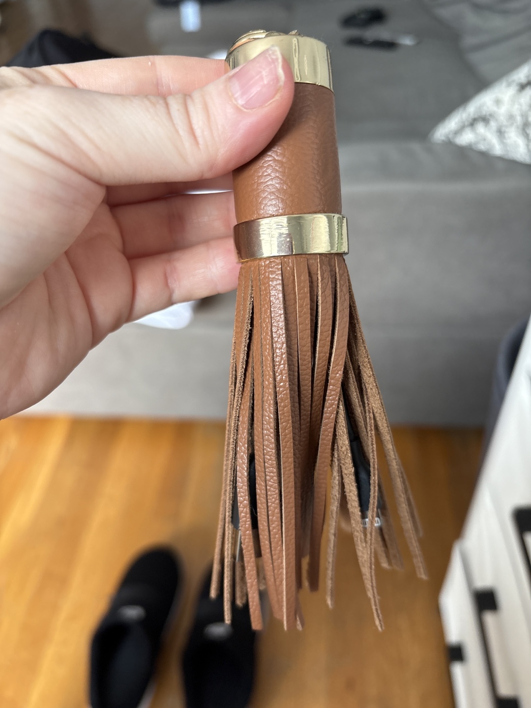 Leather Tassel Phone Charger Keychain #freecycle