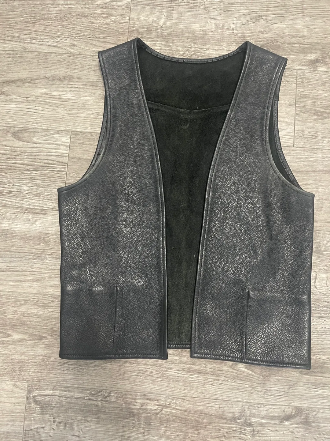 North Bound Leather Black Leather Vest thumbnail