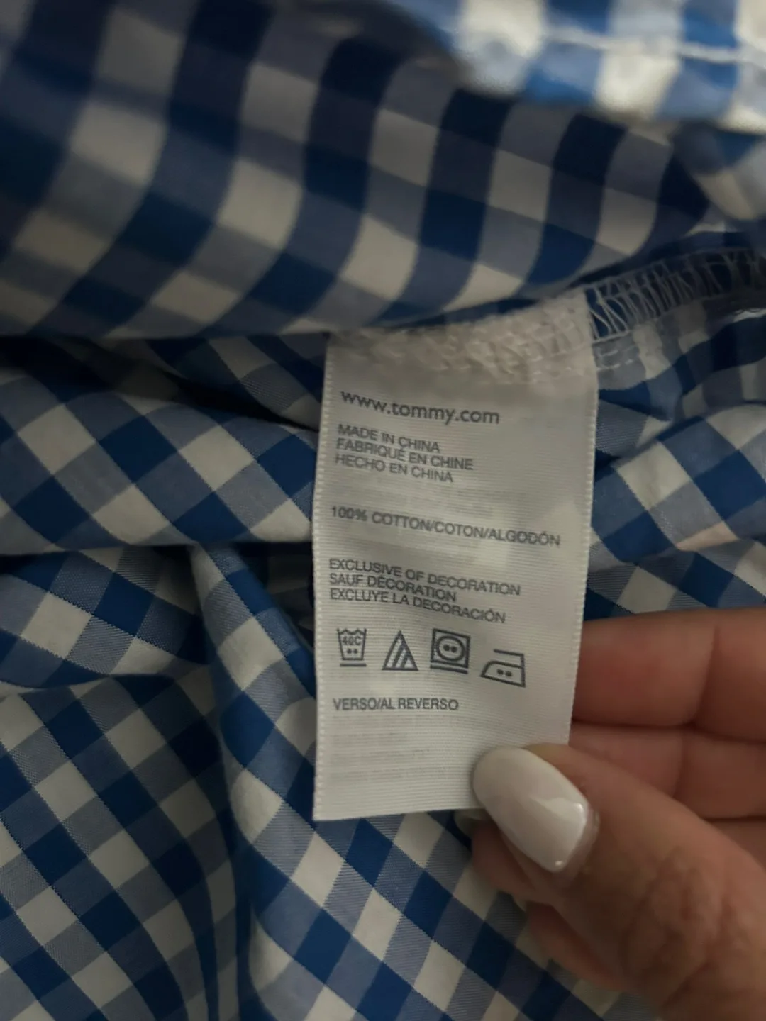 Tommy Hilfiger Boys' Size Medium Gingham Button-Down Shirt image indicator(3)