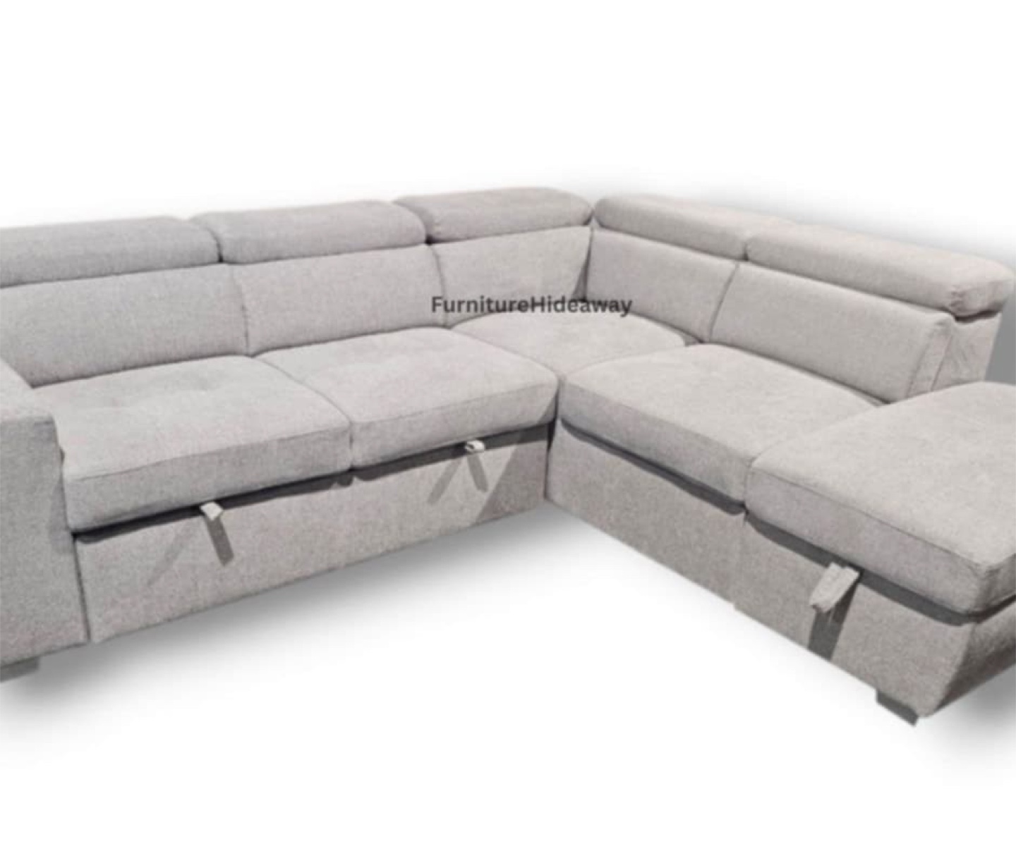 🥳Sleeper Sectional with Storage Ottoman + 2 Stools🥳