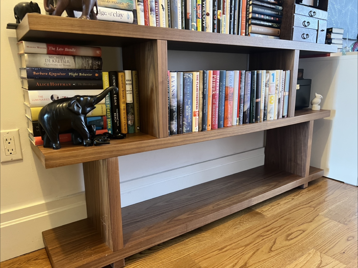 Modern Walnut Wood Bookcase - photo 2