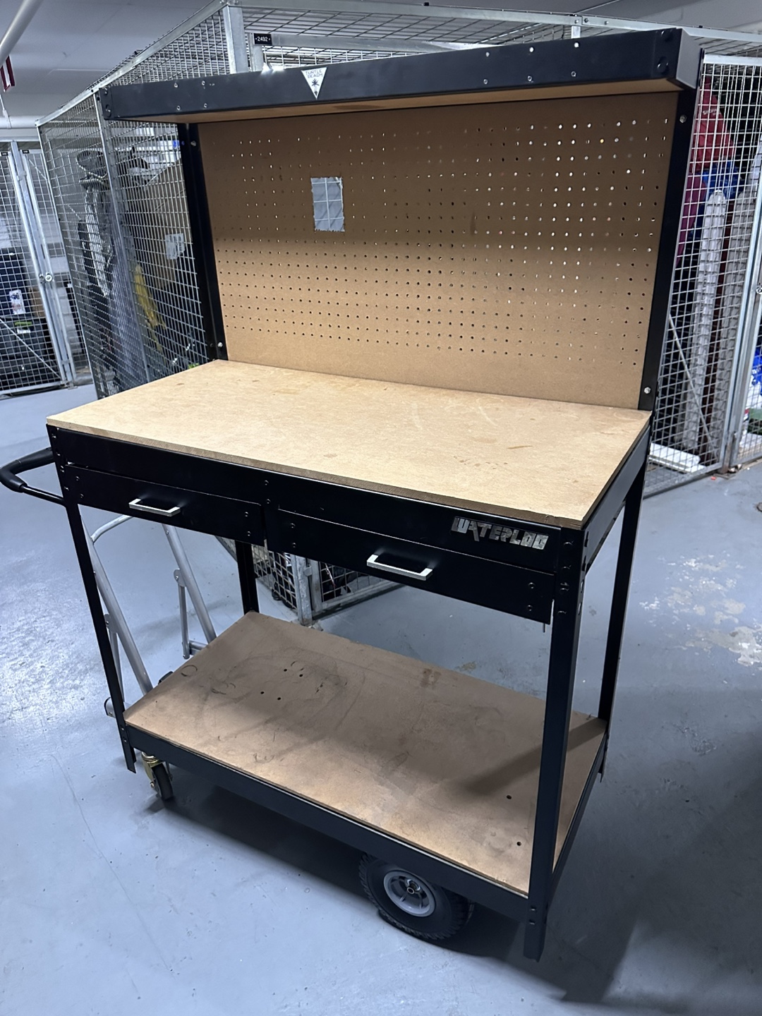Waterloo Rolling Workbench with Pegboard