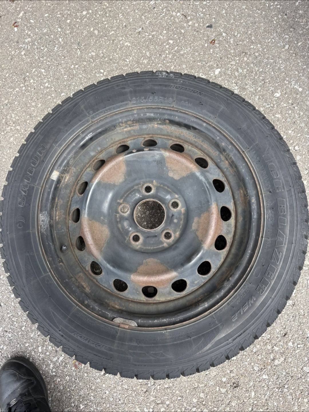 Used Winter Tire with Steel Rim - photo 2