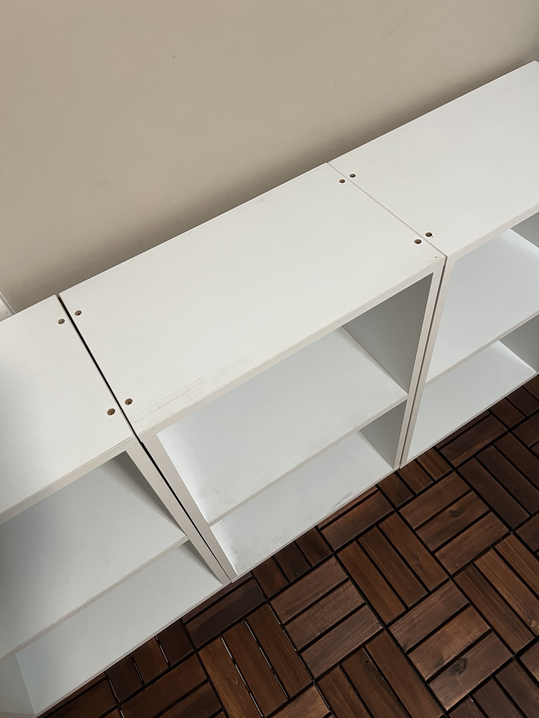White Cube Storage Shelves - Set of Three - photo 2