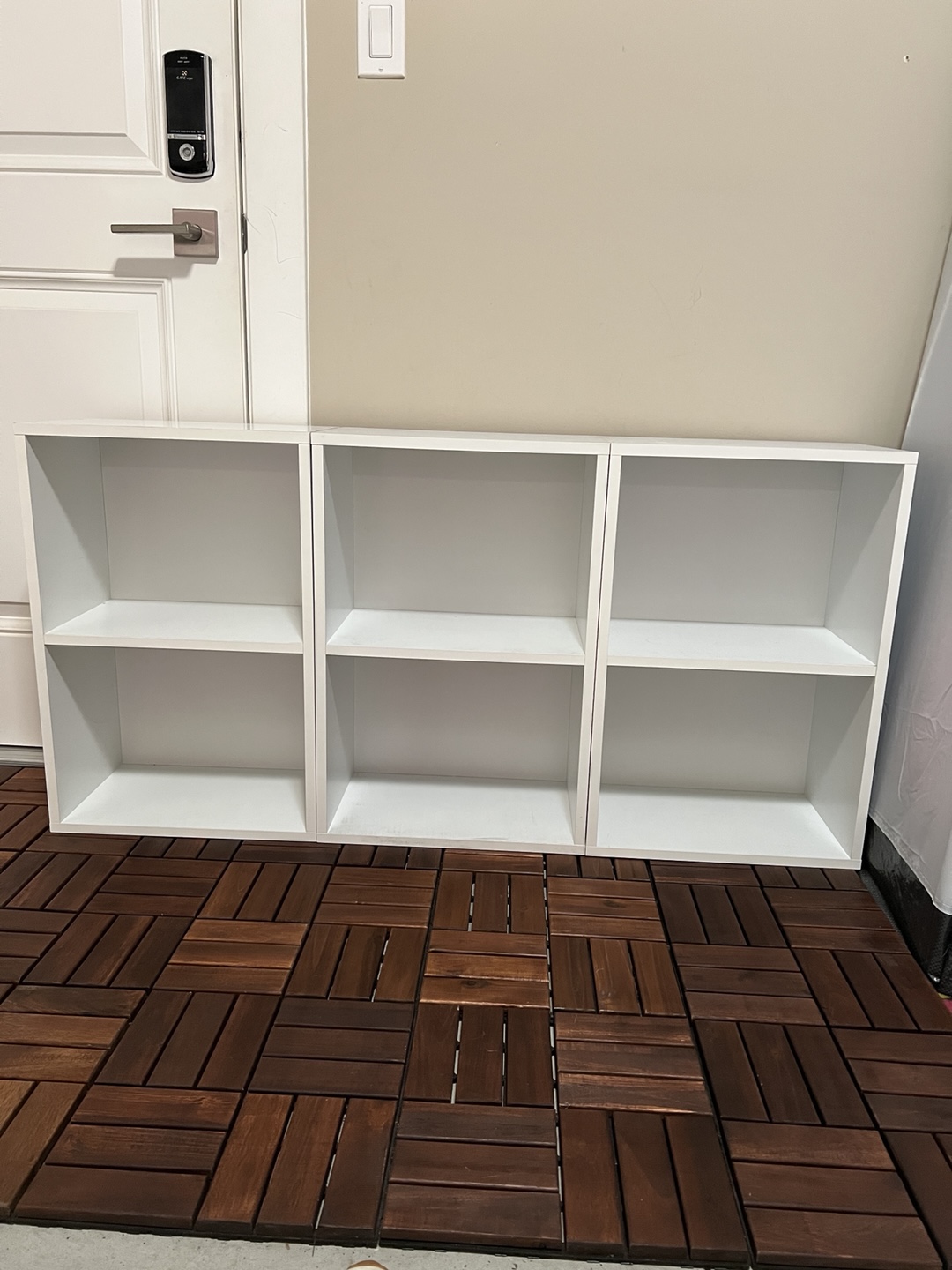 White Cube Storage Shelves - Set of Three