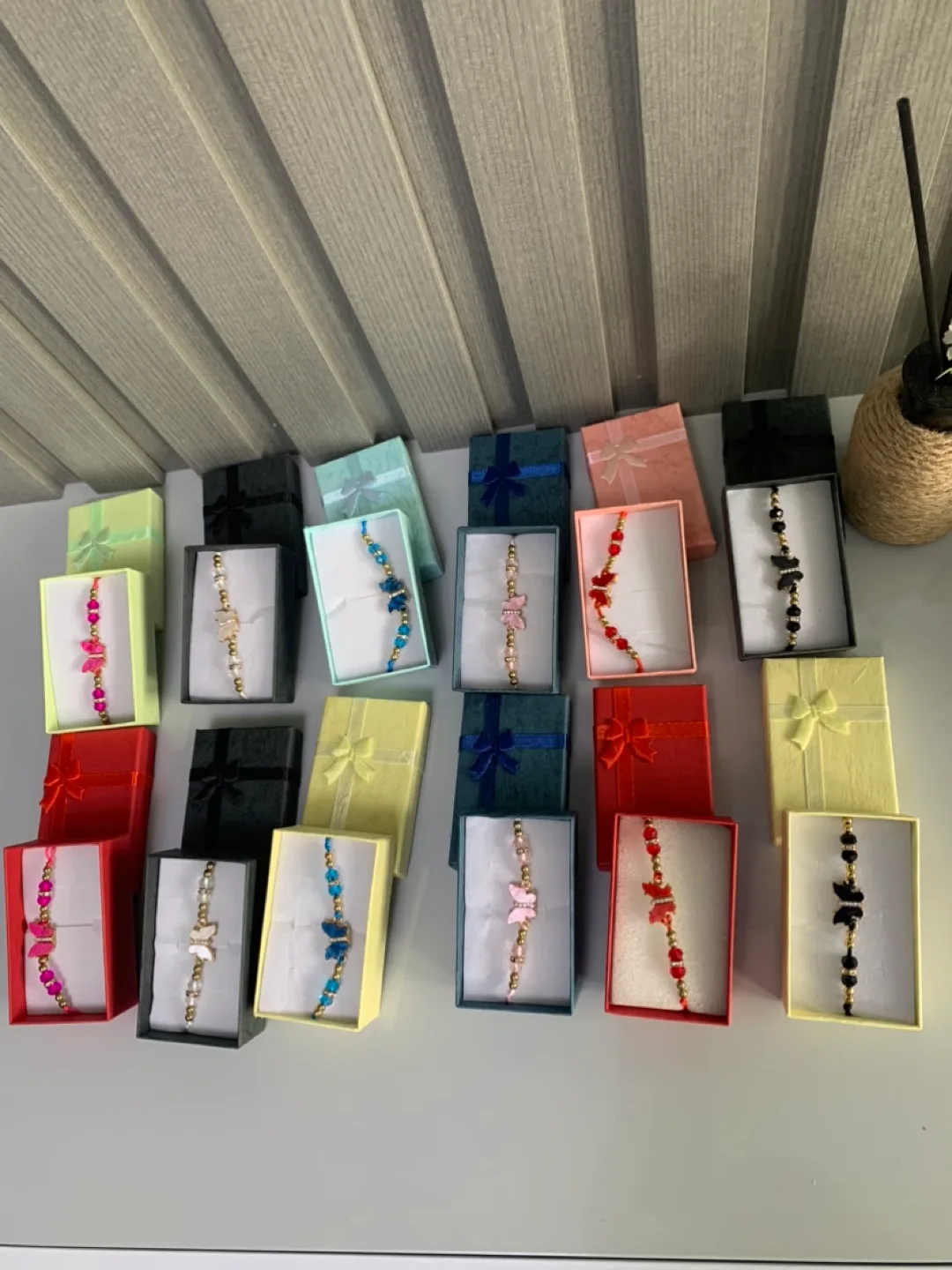 Bulk Butterfly Beaded Bracelets - Assorted Colours image indicator(2)