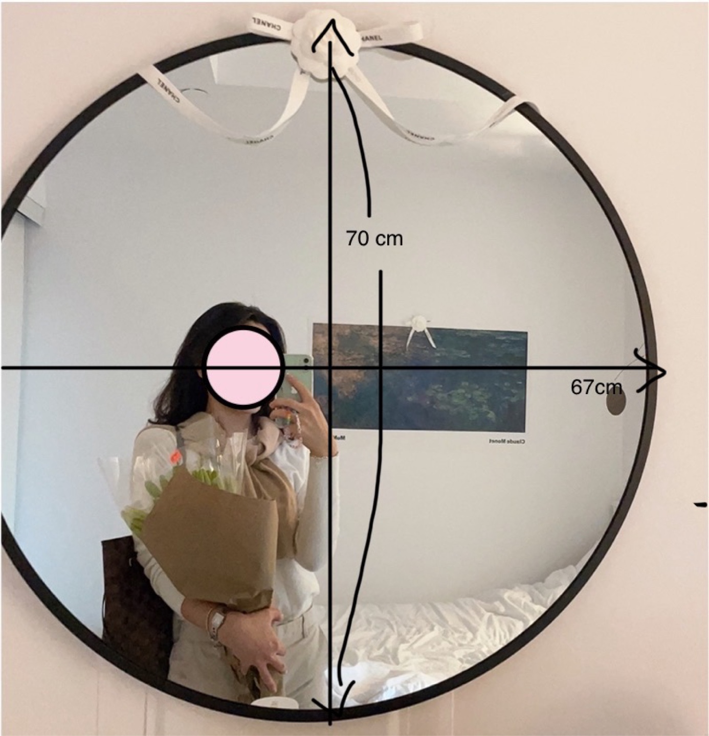 Round mirror (67x70cm) - photo 3