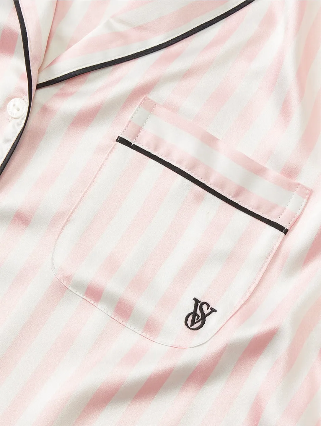 Victoria's Secret Pink Striped Satin Pajama Set image indicator(2)