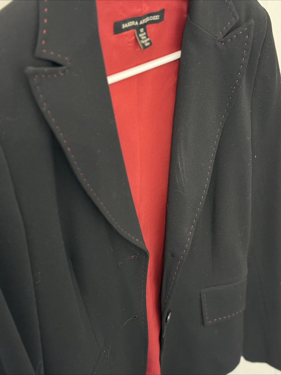 Sandra Angelozzi Black Blazer, Size 32 - photo 2