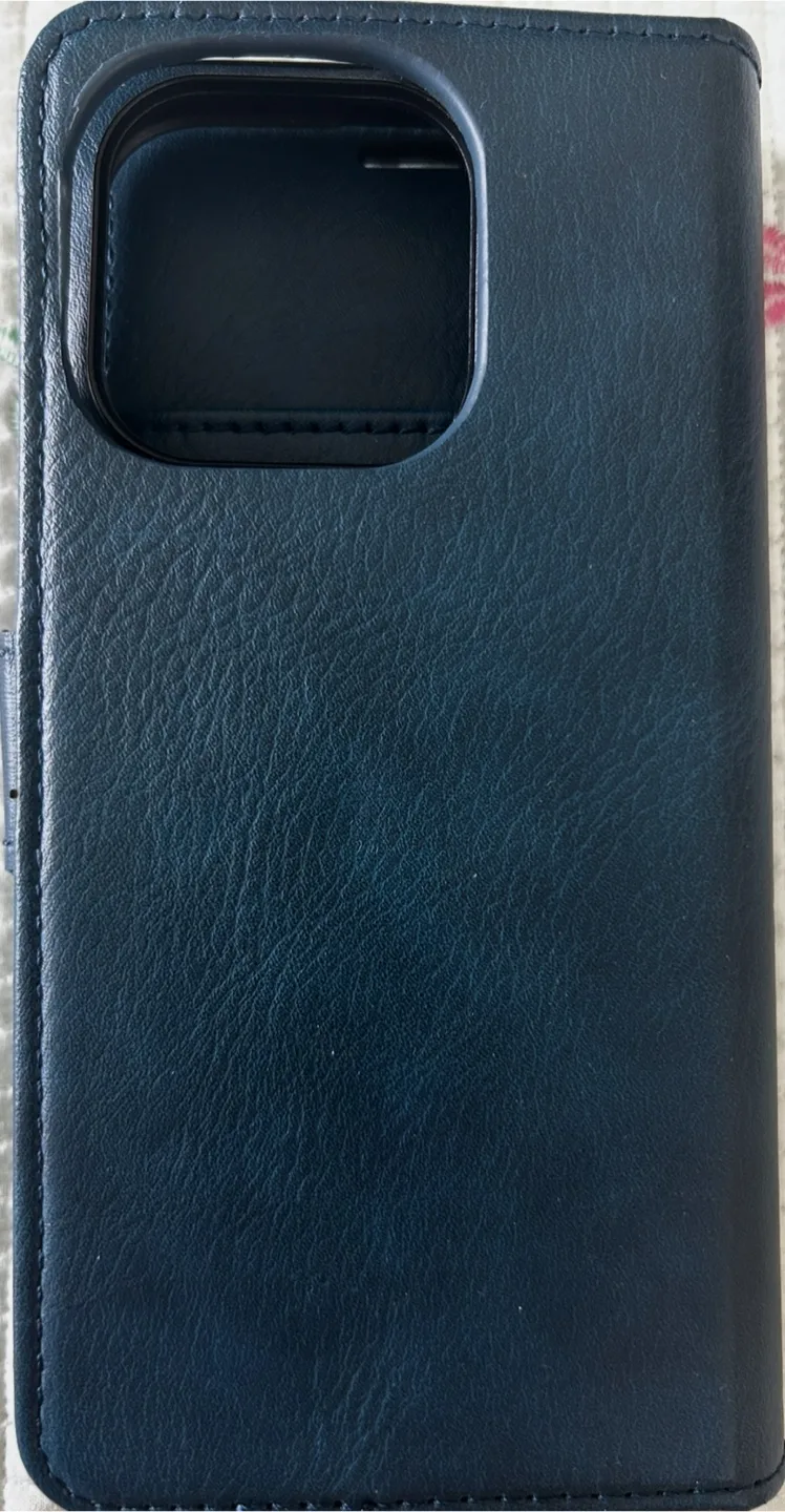 DG.MING iPhone 15 Pro Max Wallet Case - Dark Blue image indicator(2)