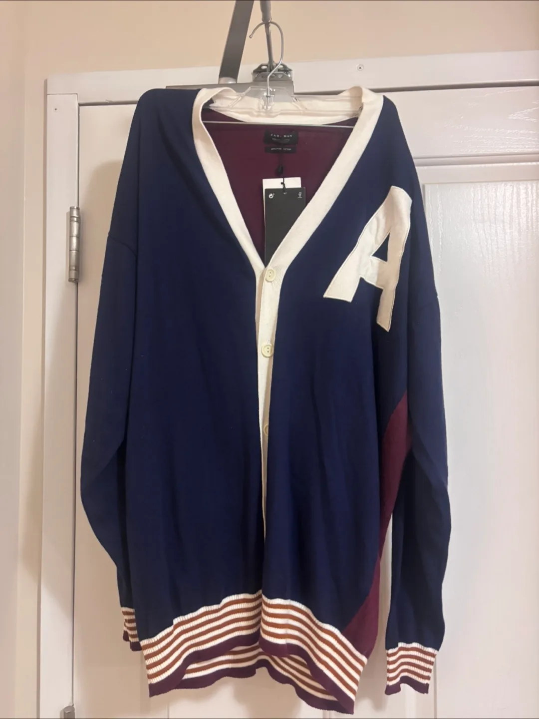 Zara Man Colour-Block Cardigan Sweater thumbnail