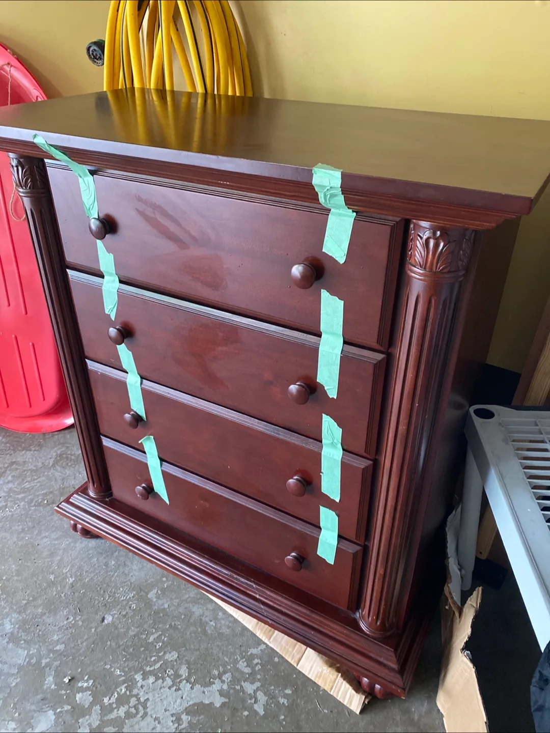 Bedroom Set - bed frame, dresser, night table - Solid Wood thumbnail