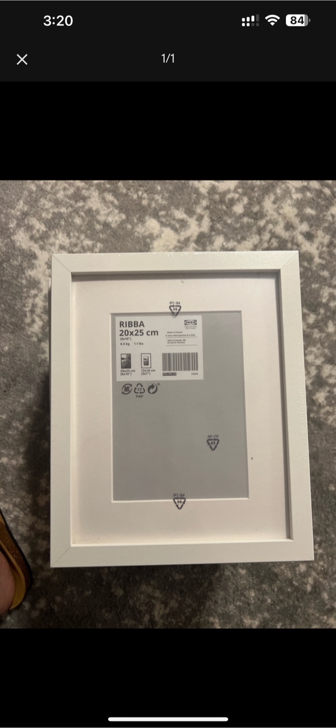 Urgent-IKEA RIBBA 20x25 cm White Picture Frame
