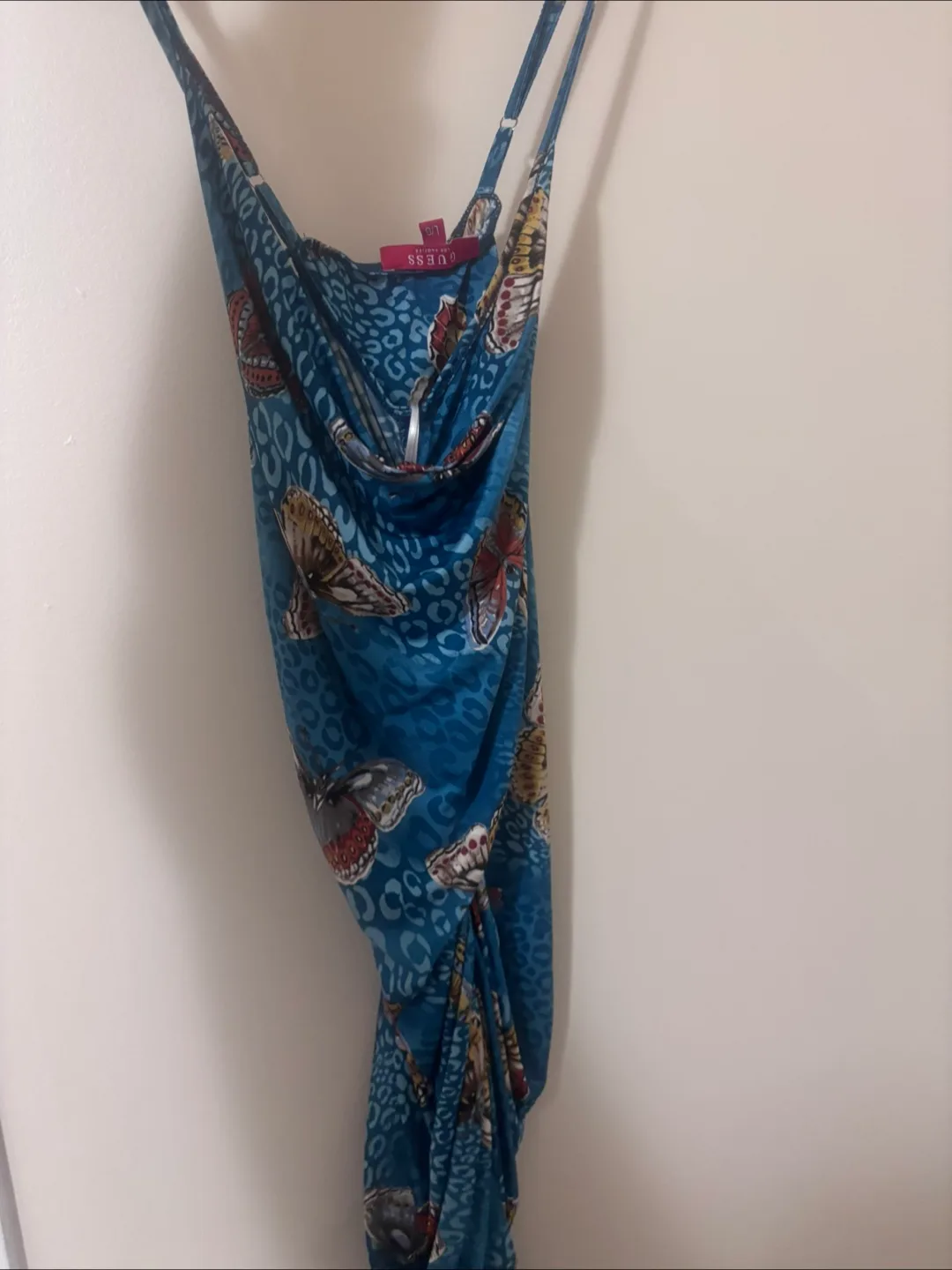 Guess blue butterfly print dress image indicator(3)