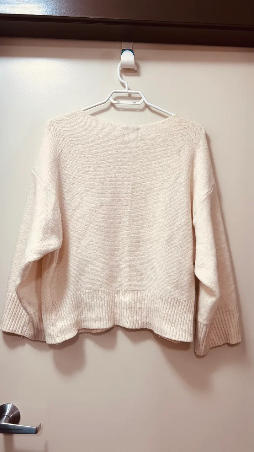 Oak + Fort Cream-Colored Knit Sweater image indicator(5)