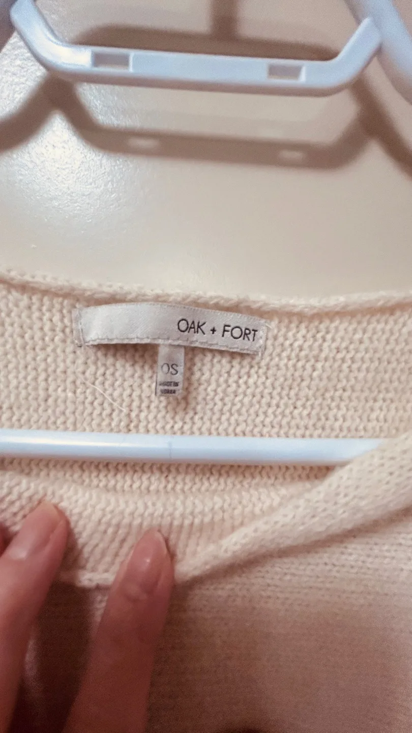 Oak + Fort Cream-Colored Knit Sweater image indicator(3)