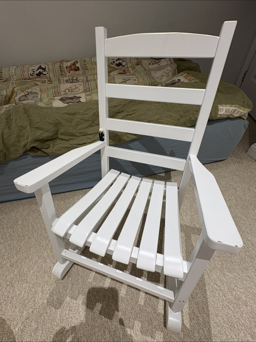 Kids White Wooden Rocking Chair - photo 2