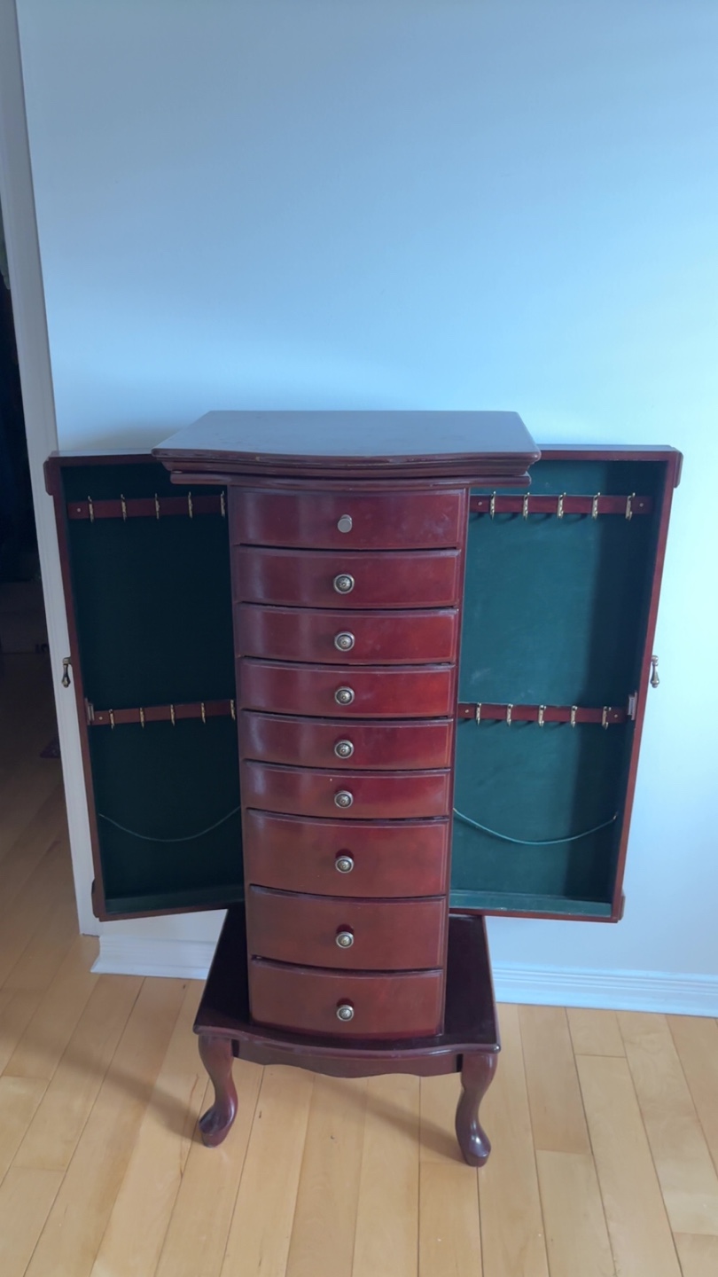 Large Wooden Jewelry Armoire - photo 3