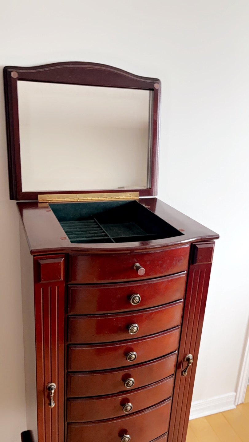 Large Wooden Jewelry Armoire - photo 2