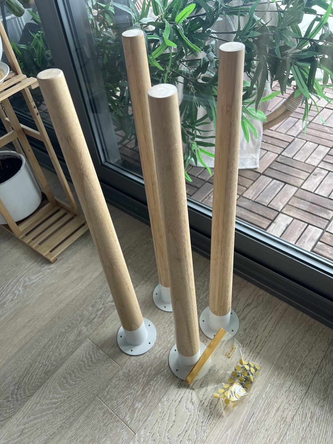 IKEA Bamboo Table Legs - Set of Four - photo 2