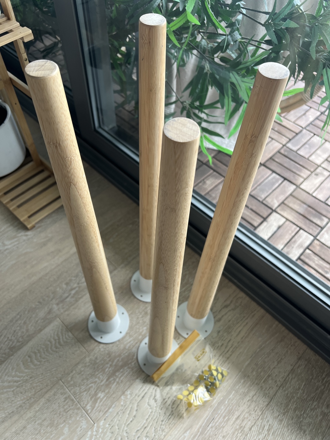 IKEA Bamboo Table Legs - Set of Four